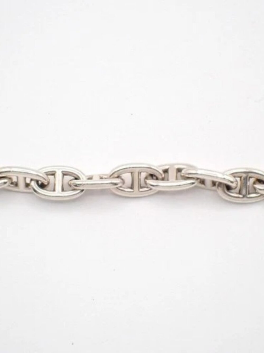 HERMES Logo Chaine D'ancre MM Chain Bracelet 16 Link Silver Ag925 385LC631 - Picture 4 of 6